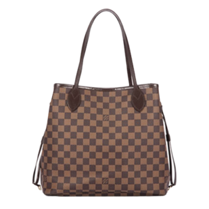 LOUIS-VUITTON The Louis V logo and Damier pattern is a symbol of luxury worldwide and is featured in most of its products. The Neverfull is one of its most famous models.